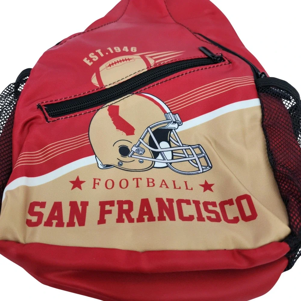 San Francisco Football Sling Backpack Red Gold Crossbody Bag Est 1946 Fan Gear